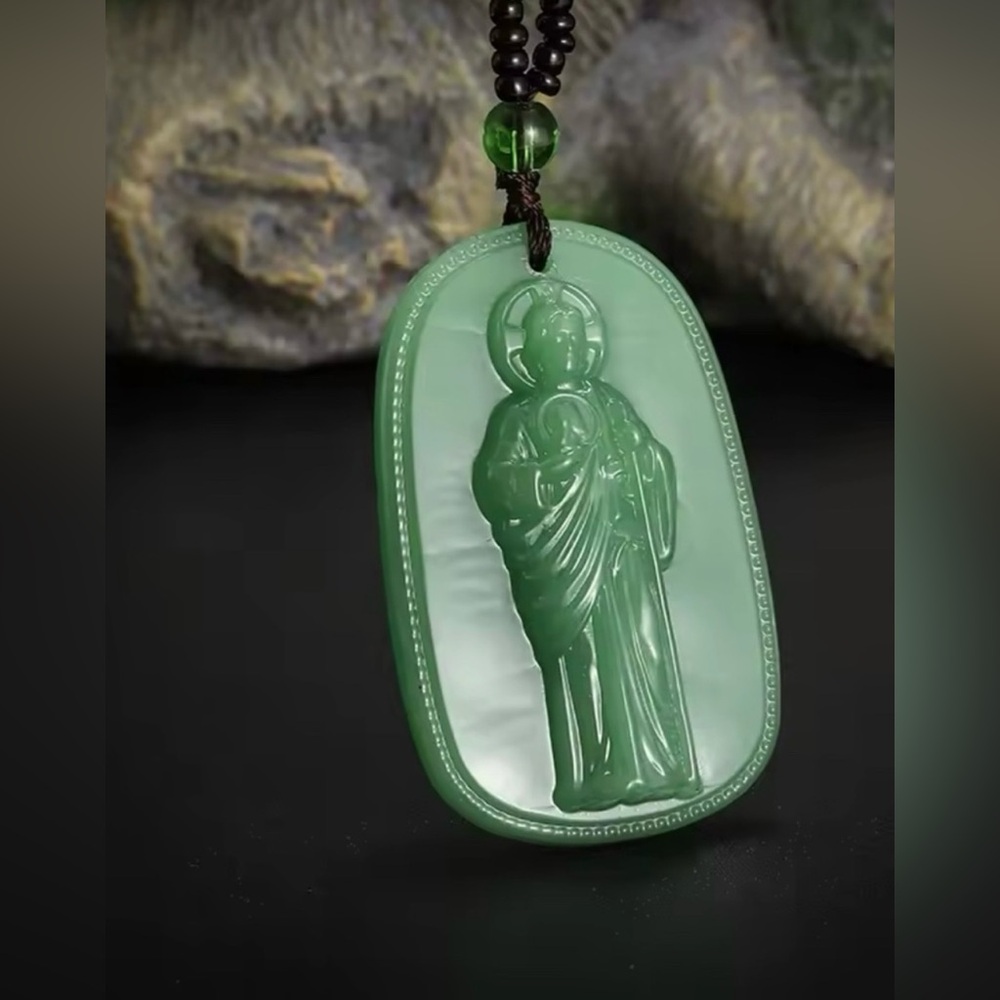 St Jude Jade Necklace NWOT - Picture 4 of 4